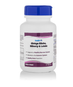 HealthVit Ginkgo Biloba, Bilberry & Lutein Capsule