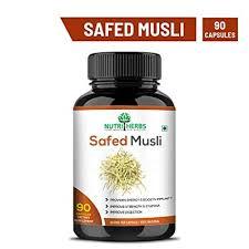 Nutriherbs Safed Musli 800mg Capsule 90 capsules_Skygain Nutricare