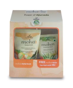 Moha Herbal Scrub 100gm with Free Herbal Face Wash 50ml-Charak Pharma
