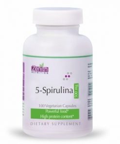 ZENITH NUTRITION 5 Spirulina for Overall Health 500 mg   100 Capsules