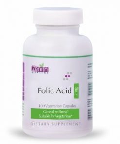 ZENITH NUTRITION Folic Acid   2000 100 Capsules