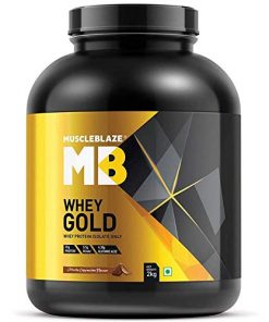 MuscleBlaze Whey Gold Protein Isolate 1 Kg / 4 4 lb with 100 gm Creatine free (Mocha Cappucino)
