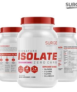 Surge Nutrition Isolate Whey Protein Powder Natural Muscle Builder   2 2lbs (Strawberry Swirl)