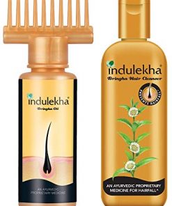 INDULEKHA BHRINGA Hair Oil, 50ml & Indulekha Bringha Hair Anti-Hair Fall Shampoo, 100ml