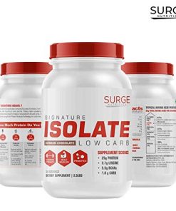 Surge Nutrition Isolate Whey Protein Powder Natural Muscle Builder   2 2lbs (German Chocolate)
