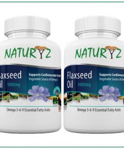 Naturyz Combo Of Cold Pressed Flaxseed Oil (Omega 3 6 9) 1000 Mg   60 Softgel Each (Pack Of 2 )