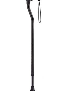 TYNOR Adjustable Walking Stick with Soft Top Handle - Black