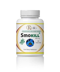 Relifo Smokill 100% naturall Treatment full stop additction capsules 500gm, (60 capsules) Pack of 1 for smoking deaddiction