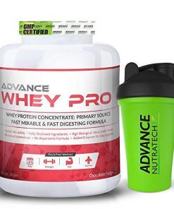 Advance Nutratech Whey Protein Pro Powder (4Lbs  Chocolate Flavor  Free Shaker)