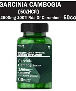 Vokin Biotech Garcinia Cambogia 2500mg with 60% HCA Per Serving | Natural Fat Burner & Keto Weight Loss Supplement for Women & Men  60 Veg capsules (1) for obesity