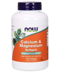 NOW FOODS Calcium and Magnesium Support Bone Health Soft Gels   120 Count