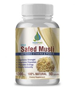 Veda Pure Naturals Safed Musli Pure & Organic Safed Musli 1300 Mg 90 Capsules