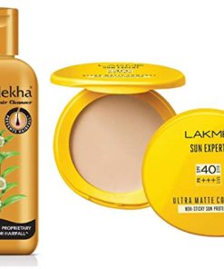 Indulekha Bringha Anti Hair Fall Shampoo, 200ml & Lakmé Sun Expert Ultra Matte SPF 40 PA+++ Compact, 7g