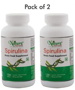 Naturz Ayurveda Spirulina Tablets 120 count Pack of 2