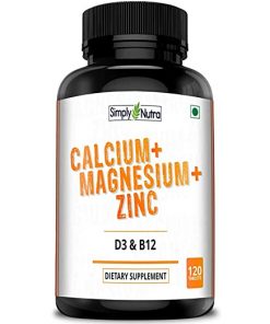 Simply Nutra Calcium  Magnesium  Zinc  D3 & B12 Tablets   120 Tablets