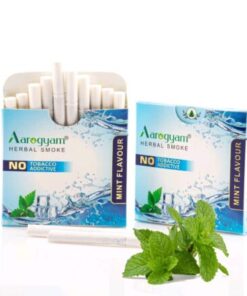 Aarogyam Herbals Cigarette 100% Tobacco & Nicotine Free Smoke, for Relieve Stress & Mood Enhance Product for Smokers - (10 Sticks in Each Packet) (MINT FLAVOUR, 1 Packet)