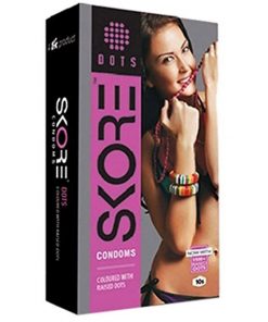 Skore Raised Dots with Extra Lubrication Condom_ 3 condoms