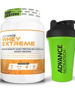 Advance Nutratech Whey Extreme   1 Kg | Free Shaker | Protein Powder (  Chocolate)| supplement | for men women | | trial traveller refill pack|with digestive enzymes keto beginners