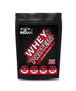 Indian Whey Raw Whey Protein Powder Unflavored 80% concentrate 500gm Pack of 1