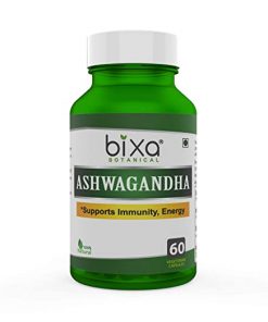 Bixa Botanical Ashwagandha Extract (Withania Somnifera) 2.5% Withanolide Capsules for Immunity Booster, Energiser, Stress Reliever 60 Veg Capsules (450mg) for thyroid