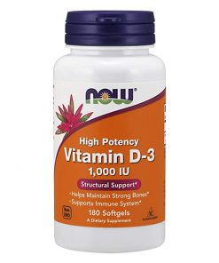 NOW FOODS Vitamin D 3 1000 IU  180 Softgels