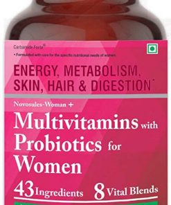 Carbamide Forte Multivitamin for Women with Probiotics containing 43 Ingredients & 8 Vital Blends   100 Veg Tablets