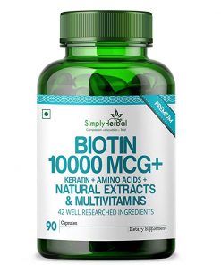 Simply Herbal Premium Biotin 10 000 MCG + Keratin + Amino Acids  Natural Extract & Multivitamin (1)