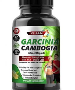 VIHAN Garcinia Cambogia Natural Weight loss Supplement with 85% HCA- 60 Capsules (500 mg per Capsule) for Ultra Fast Weight Loss/Slimming/Fat burner for Women & Men For Quick Weight Loss & Fat Burn for obesity