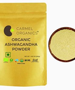 CARMEL ORGANICS Organic Ashwagandha Root Powder (250 g) for thyroid