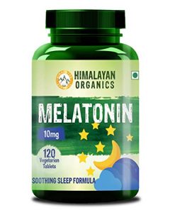 Himalayan Organics Melatonin 10mg (Healthy Sleep Cycle) - 120 Tablets (120) for depression relieve