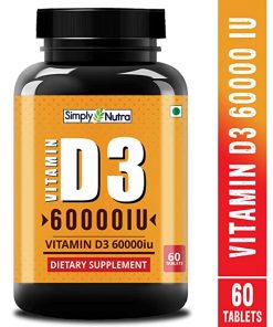 Simply Nutra Vitamin D3 60000 iu - Vegetarian 60 Tablets (1) for depression relieve