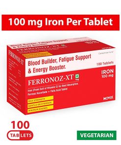Carbamide Forte Iron + Vitamin C + Folic Acid Supplement | Fast Acting – 100 Tablets
