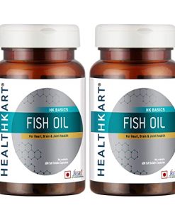 HealthKart Fish Oil (1000 Omega 3  With 180 Mg Epa & 120 Mg Dha)  Pack of 2 (60 Capsules each)