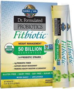 GARDEN OF LIFE Probiotic Supplement   Dr  Formulated Fitbiotic Probiotics Powder for Digestive and Gut Health  Shelf Stable  20 Packets
