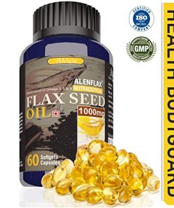Alenflax Cold Pressed Omega 3  6 and 9 Alvizia's Flaxseed Oil  1000 mg  60 Softgel Capsules
