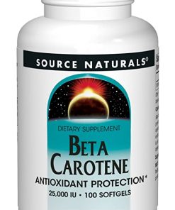 SOURCE NATURALS Beta Carotene 25 000IU  Antioxidant Protection Against Free Radicals  100 Softgels