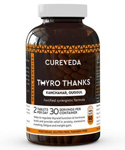 CurevedaTM Herbal Thyro Thanks Thyroid Support Supplement (60 Tabs) for thyroid