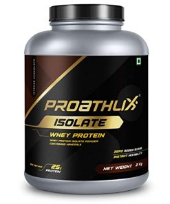 Proathlix Whey Protein Isolate Powder With Digestive Enzyme  (Intense Chocolate Flavour  4 4 lbs / 2 Kg)