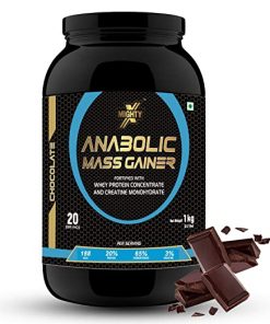 MightyX Anabolic Mass Gainer/weight Gainer Chocolate, Mass Gainer Protein Powder, Lean Mass Gainer/weight gainer, 20% Protein | 65% Carbs (1kg) for weight gain
