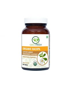 Geo-Fresh Nutraceuticals Organic Bacopa Tablet (750MG) - 90 Tablets for depression relieve