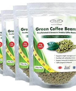 Sinew Nutrition Green Coffee Beans 800g + 200g FREE (250g x 4 PC) for Weight Management