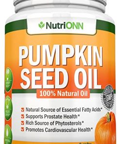 NutriONN Pumpkin Seed Oil 1000 mg  180 Softgels Cold Pressed Natural Pumpkin Seed Oil Natural Source of Essential Fatty Acids Great for Hair Growth  Prostate Health  Joint Inflammation and Gi Tract