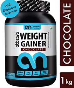 Abbzorb Nutrition Weight Gainer with Digestive Enzymes (Chocolate, 1 Kg) for weight gain