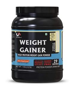 Advance MuscleMass Weight Gainer High Protein Supplement Powder (Vanilla, 1 Kg / 2.2 Lb) 29 Servings for weight gain