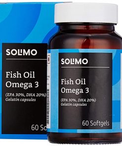Amazon Brand   Solimo Omega 3 Fish Oil 1000mg (EPA : 300mg  DHA : 200mg)   60 Softgels