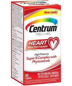 CENTRUM Specialist Heart Complete Multivitamin / Multimineral Supplement with Phytosterols Tablet  Vitamin D3 and Vitamin B (60 Count)