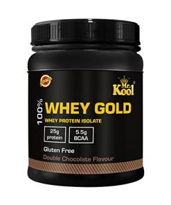 Mr Kool Whey Gold 100% Protein Isolate Powder   500 gm  1 1 lbs (Double Chocolate Flavor)