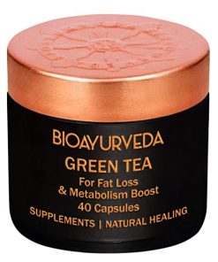 BIOAYURVEDA Green Tea Capsule 100% Pure & Natural Weight Loss Supplement for Men and Women 40 Capsule for obesity