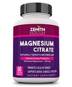 ZENITH NUTRITION Magnesium Citrate 330mg – 60 Veg capsules