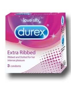 Durex Extra Ribbed Condom_ 3 condoms